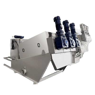 स्टेनलेस स्टील स्लज डीवॉटरिंग मशीन स्क्रू प्रेस अपशिष्ट जल उपचार संयंत्र सीवेज उपचार पीएलसी 1000L